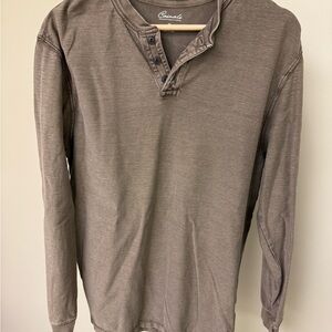 Men's Gray Long Sleeve Shirt